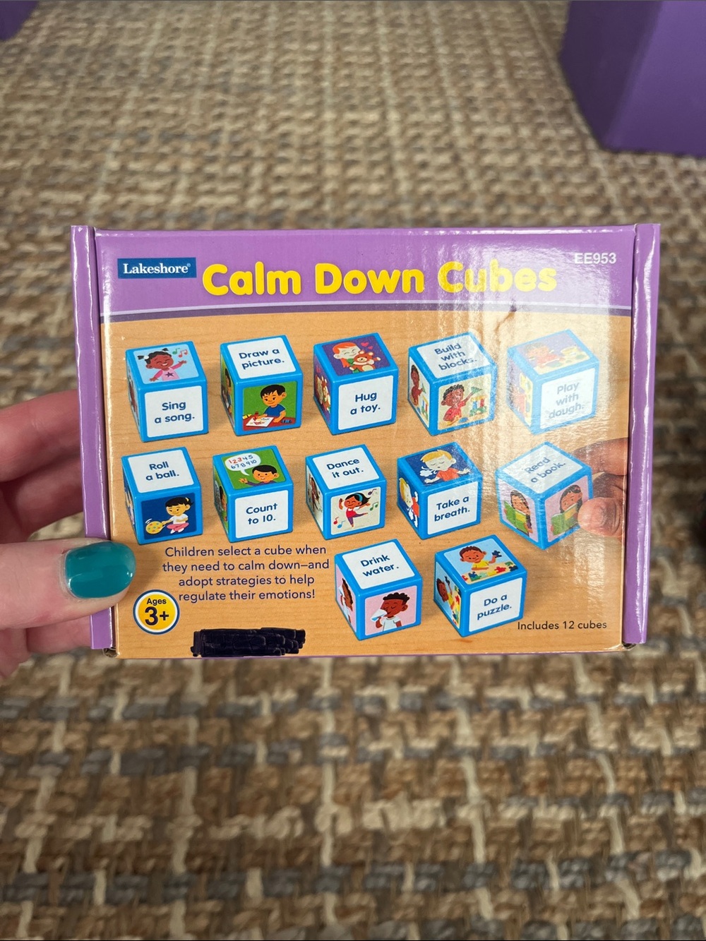Calm Down Cubes - Blue/Purple Kid's Emotional Regulation Toy